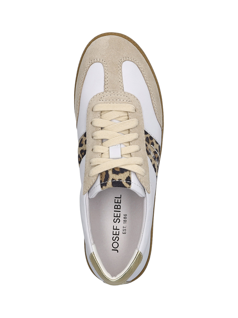 Product image 4 of 5, which shows Josef Seibel Joleen 03 Leather Lace Up Trainers, Natural/Multi, 3