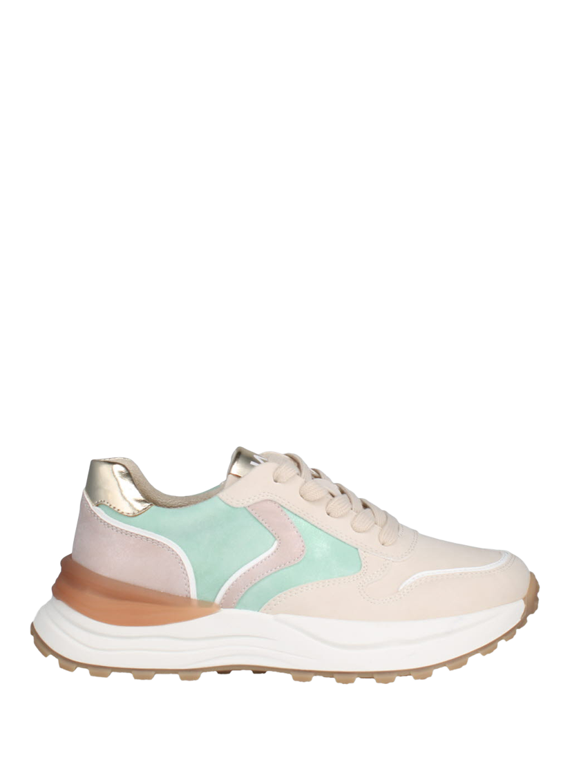 Product image 1 of 3, which shows Westland by Josef Seibel Kelly 01 Lace Up Colour Block Trainers, Beige/Multi, 3