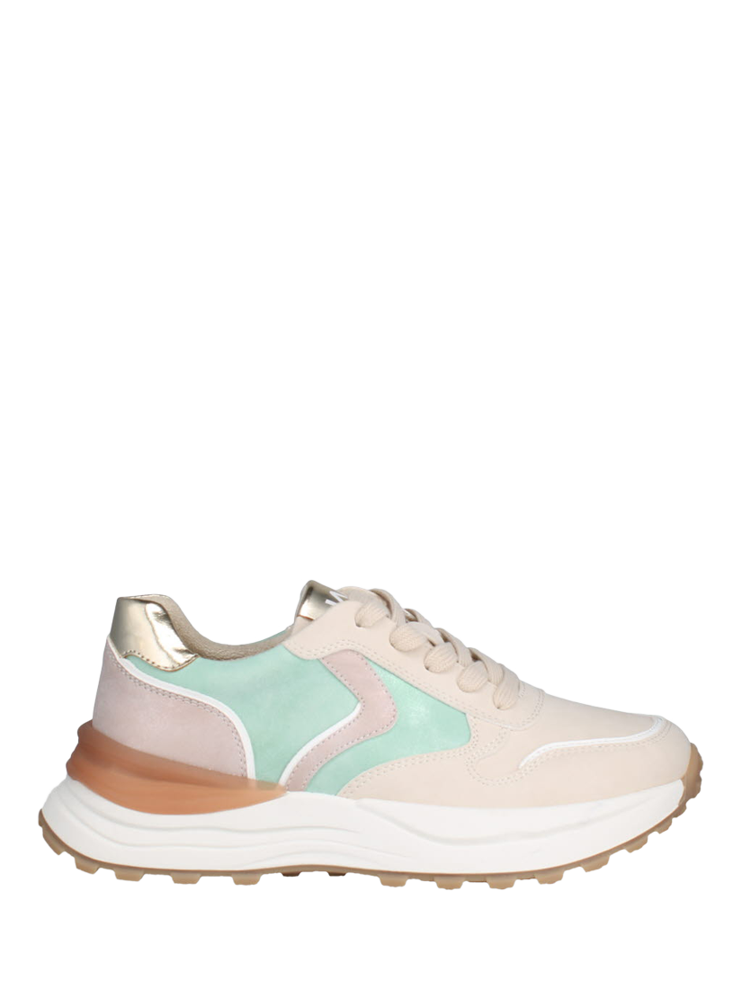 Product image 2 of 3, which shows Westland by Josef Seibel Kelly 01 Lace Up Colour Block Trainers, Beige/Multi, 3