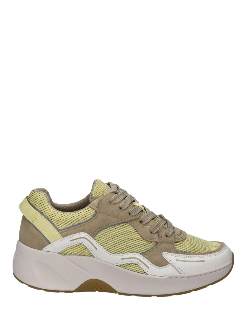 Product image 1 of 5, which shows Josef Seibel Lissi 13 Leather Blend Lace Up Trainers, Yellow/Multi, 3