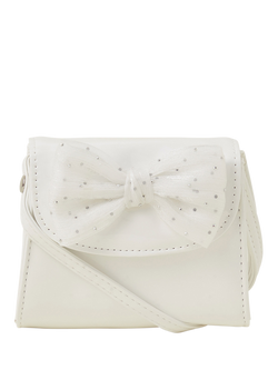 Angels by Accessorize Parent Bow Bag, Ivory, Ivory