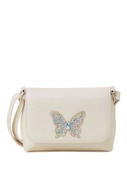 Angels by Accessorize Butterfly Embellished Mini Bag, Pale Gold, Pale Gold
