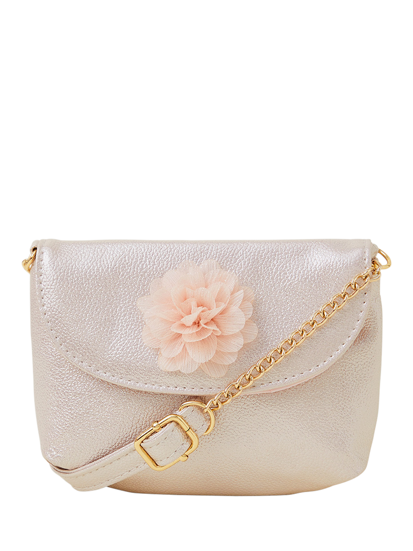 Product image 1 of 4, which shows Angels by Accessorize Flower Mini Bag, Pink, One Size