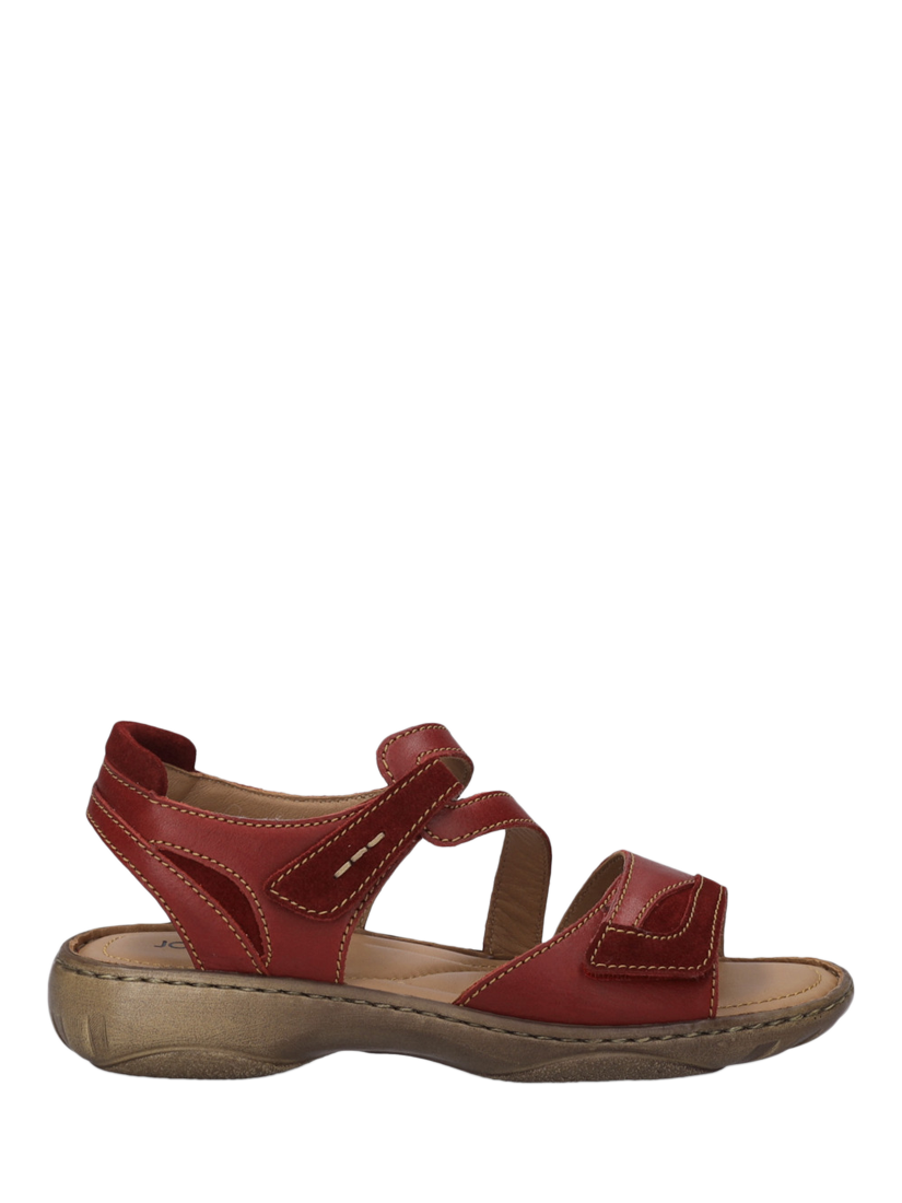 Product image 1 of 5, which shows Josef Seibel Debra 25 Two-Tone Leather Sandals, Dark Red, 3