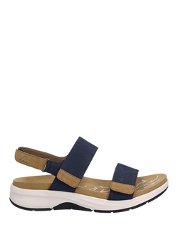 Josef Seibel Estelle 04 Leather Sandals - view 2, Blue/Multi