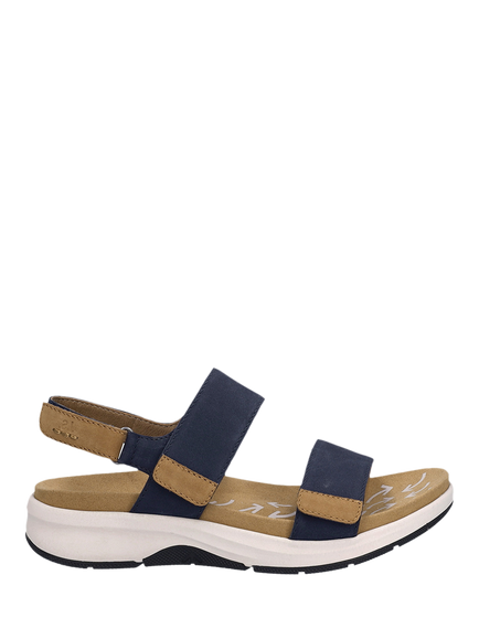 Josef Seibel Estelle 04 Leather Sandals - view 2, Blue/Multi