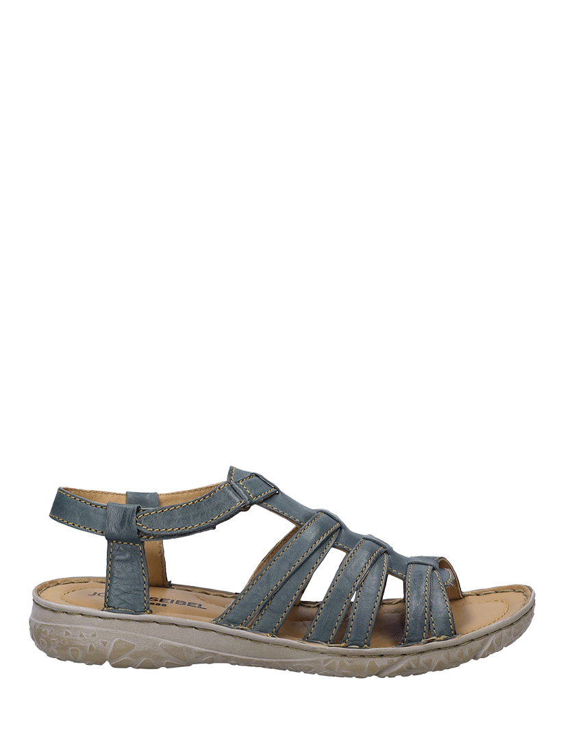 Product image 2 of 5, which shows Josef Seibel Ivy 02 Leather Fisherman Sandals, Mid Blue, 3