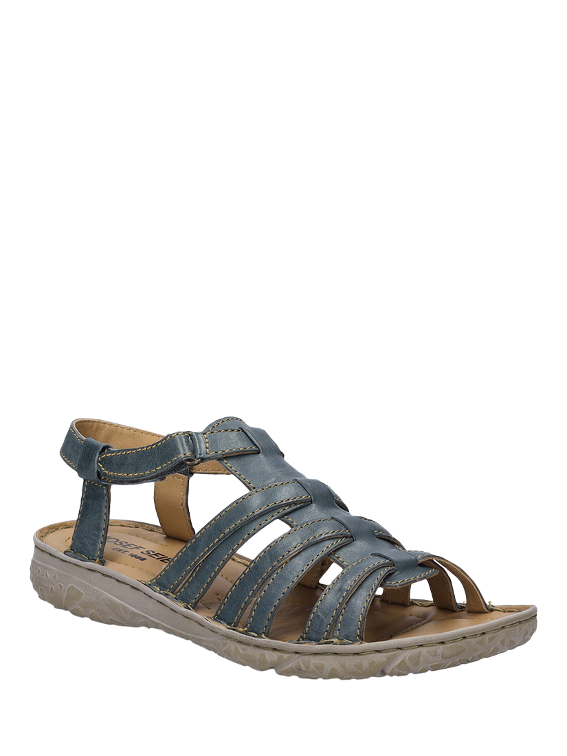 Product image 3 of 5, which shows Josef Seibel Ivy 02 Leather Fisherman Sandals, Mid Blue, 3