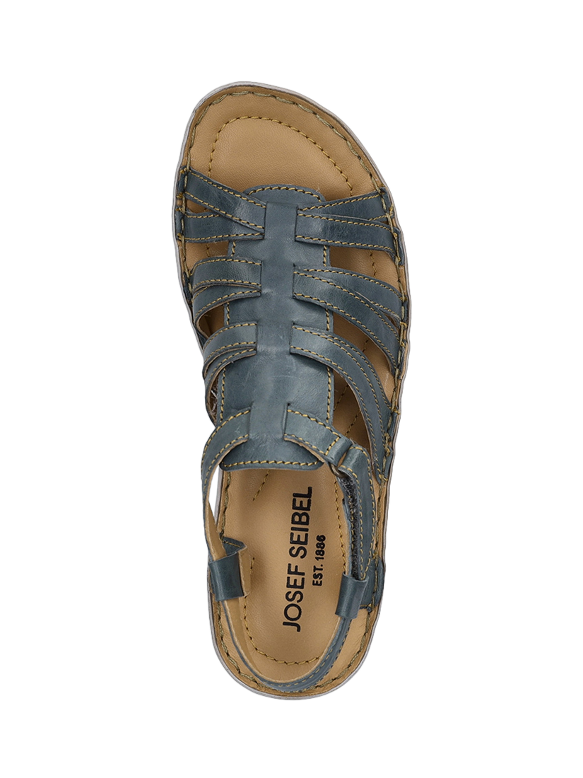 Product image 4 of 5, which shows Josef Seibel Ivy 02 Leather Fisherman Sandals, Mid Blue, 3
