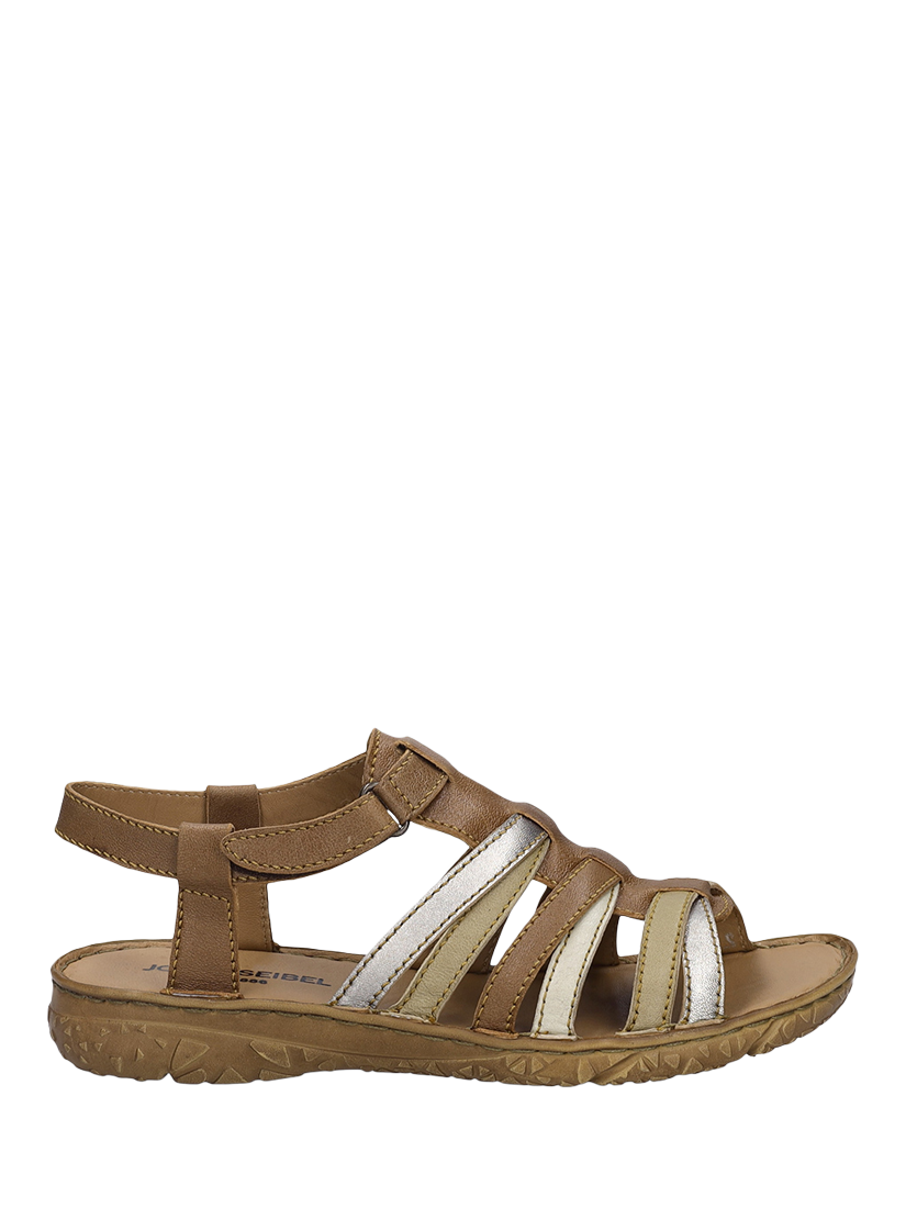 Product image 1 of 5, which shows Josef Seibel Ivy 02 Leather Fisherman Sandals, Brown/Multi, 4