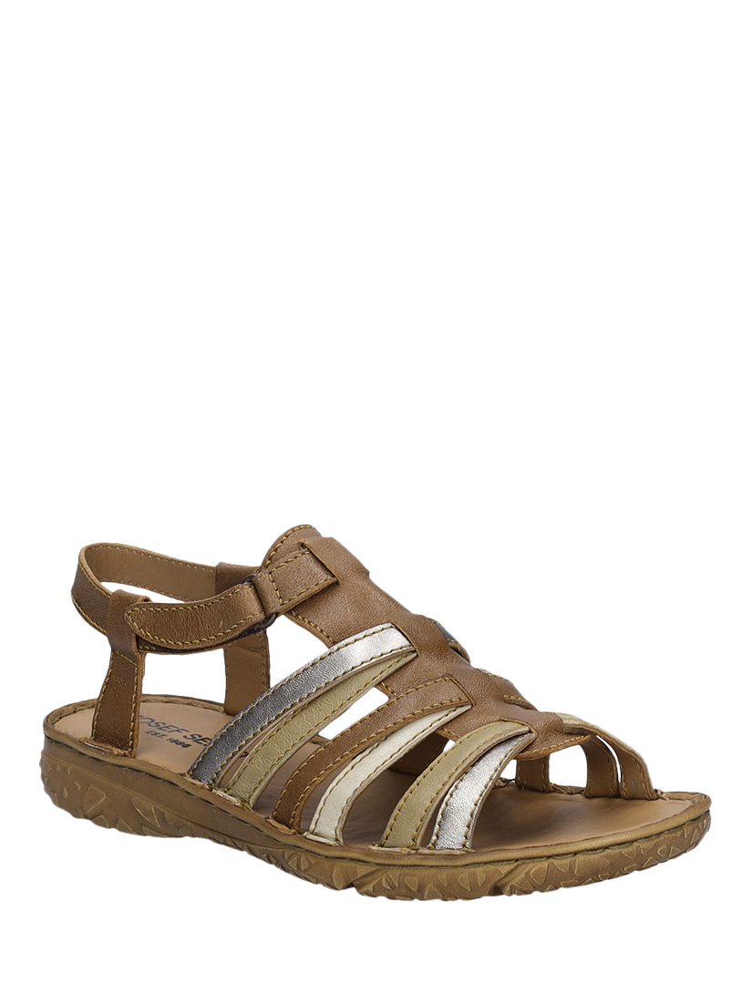 Product image 3 of 5, which shows Josef Seibel Ivy 02 Leather Fisherman Sandals, Brown/Multi, 4