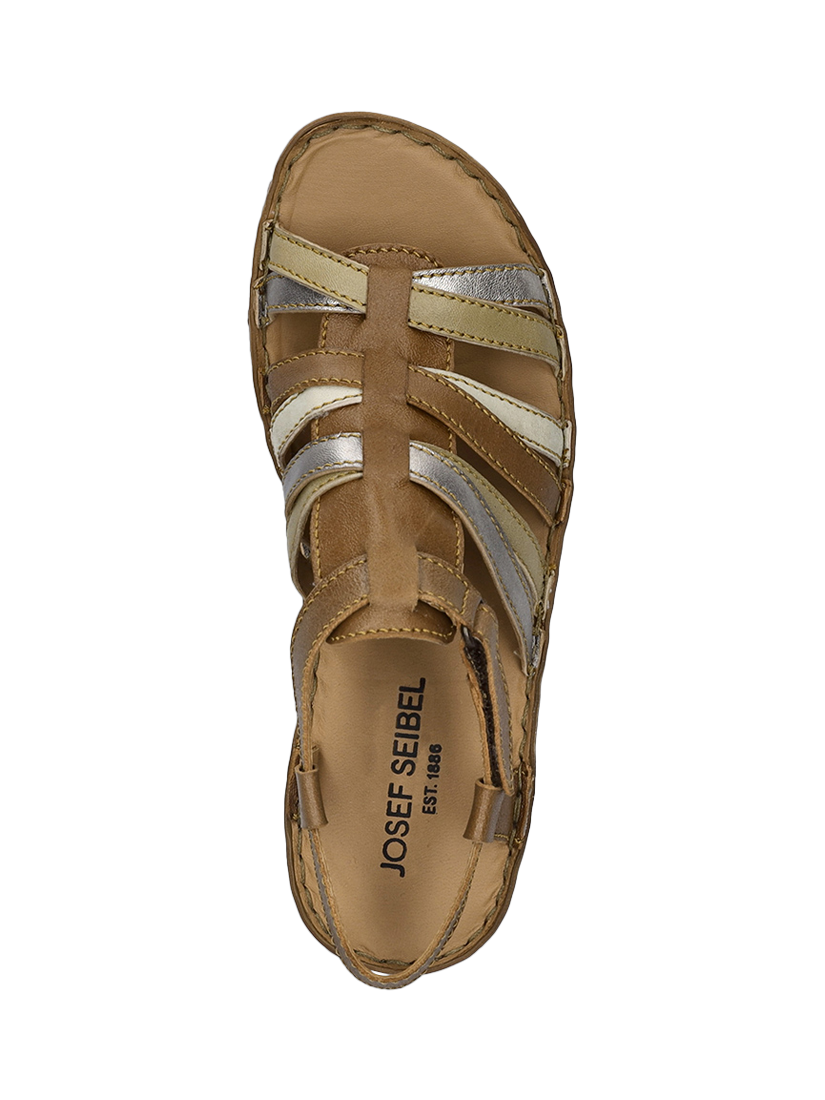 Product image 4 of 5, which shows Josef Seibel Ivy 02 Leather Fisherman Sandals, Brown/Multi, 4
