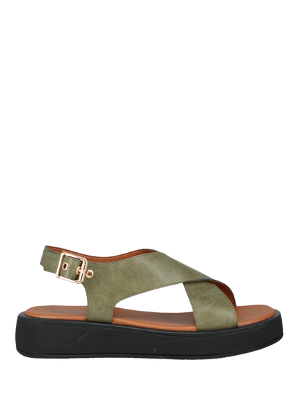 Westland by Josef Seibel Macie 02 Strappy Flatform Sandals, Green Olive