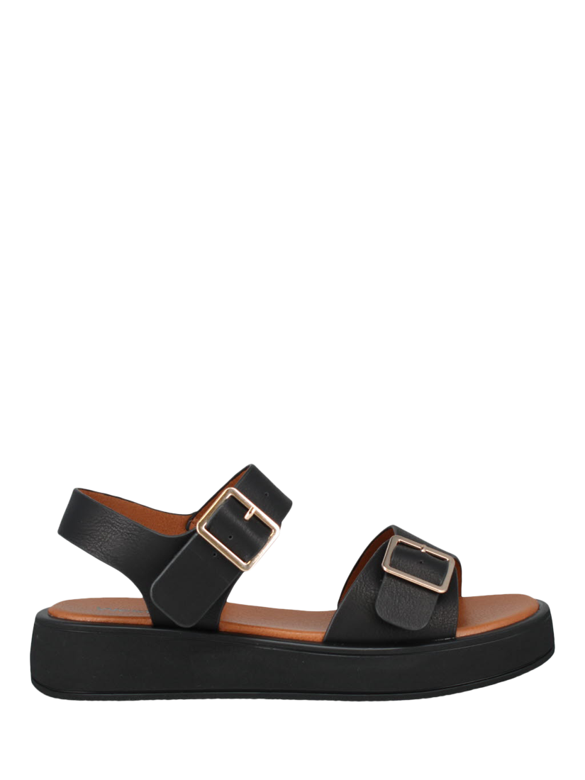 Product image 1 of 4, which shows Westland by Josef Seibel Macie 03 Flatform Strappy Sandals, Black, 3