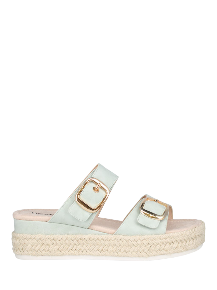 Product image 2 of 5, which shows Westland by Josef Seibel Madison 07 Flatform Buckle Sandals, Blue Aqua, 3