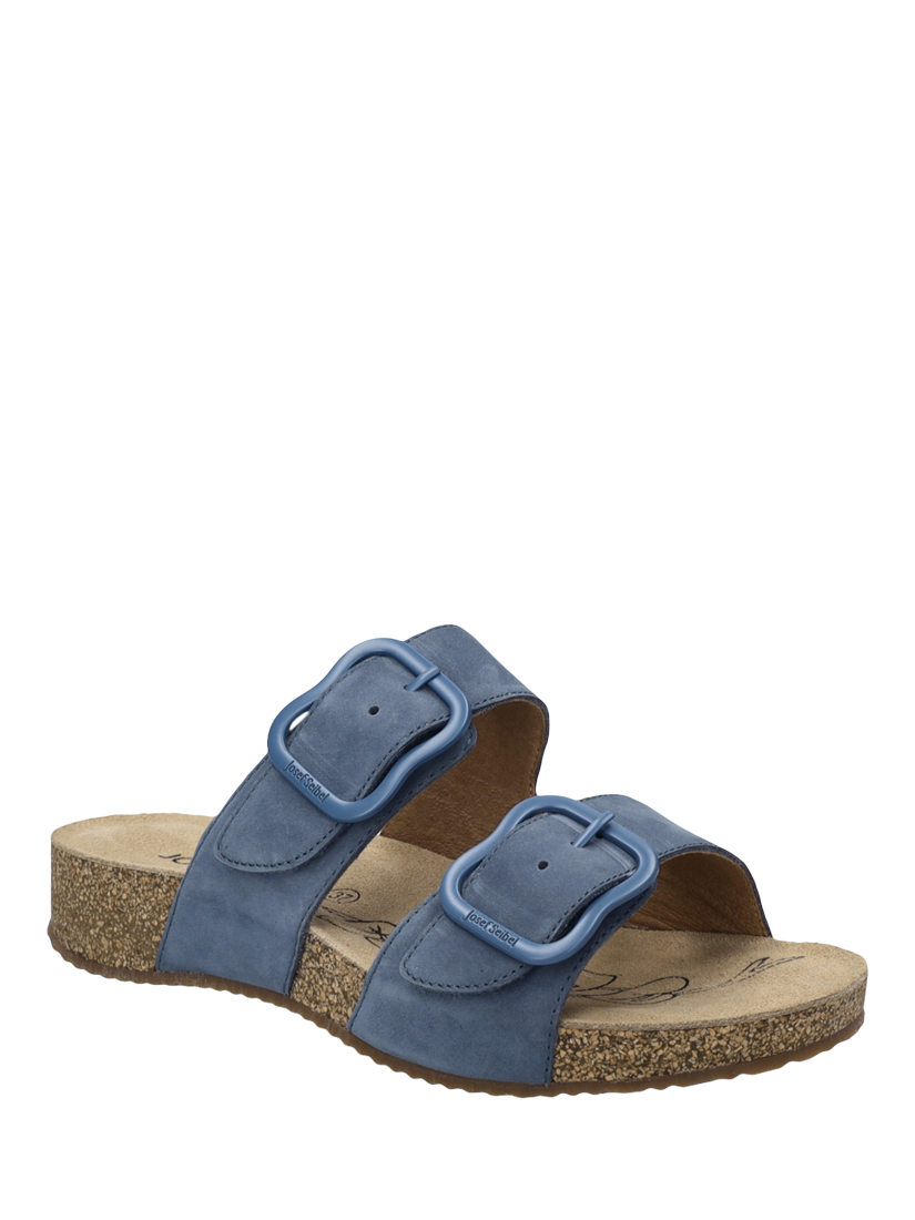 Product image 3 of 5, which shows Josef Seibel Tonga 64 Leather Buckle Strap Sandals, Blue, 3