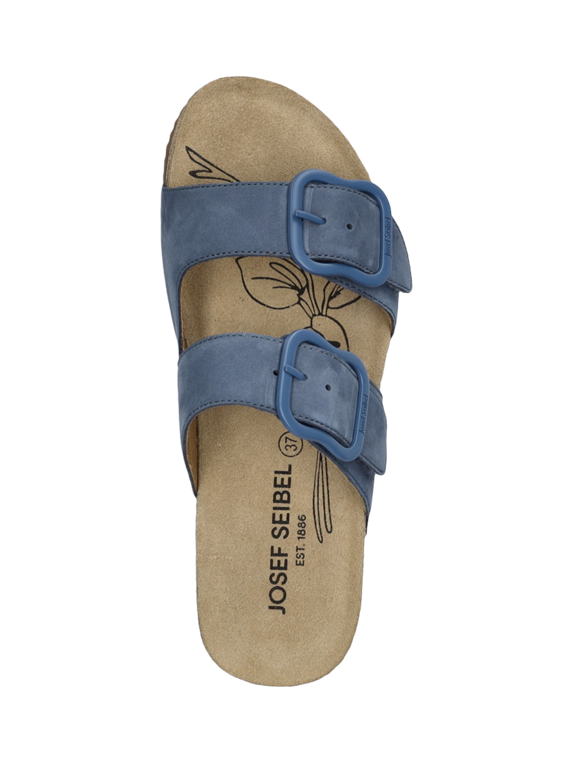 Product image 4 of 5, which shows Josef Seibel Tonga 64 Leather Buckle Strap Sandals, Blue, 3