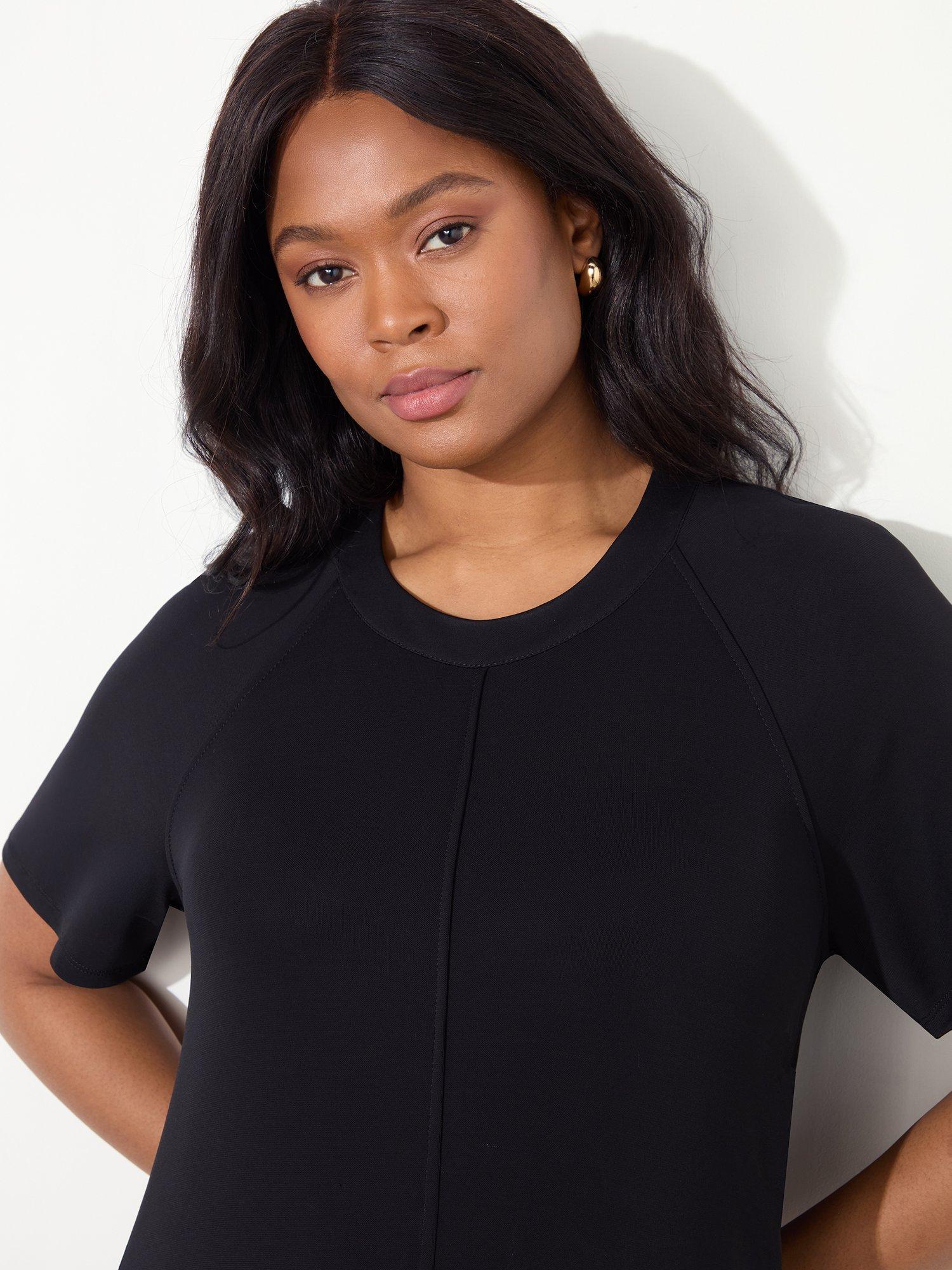 Product image 4 of 5, which shows Live Unlimited Curve Raglan Sleeve Dress, Black, 12