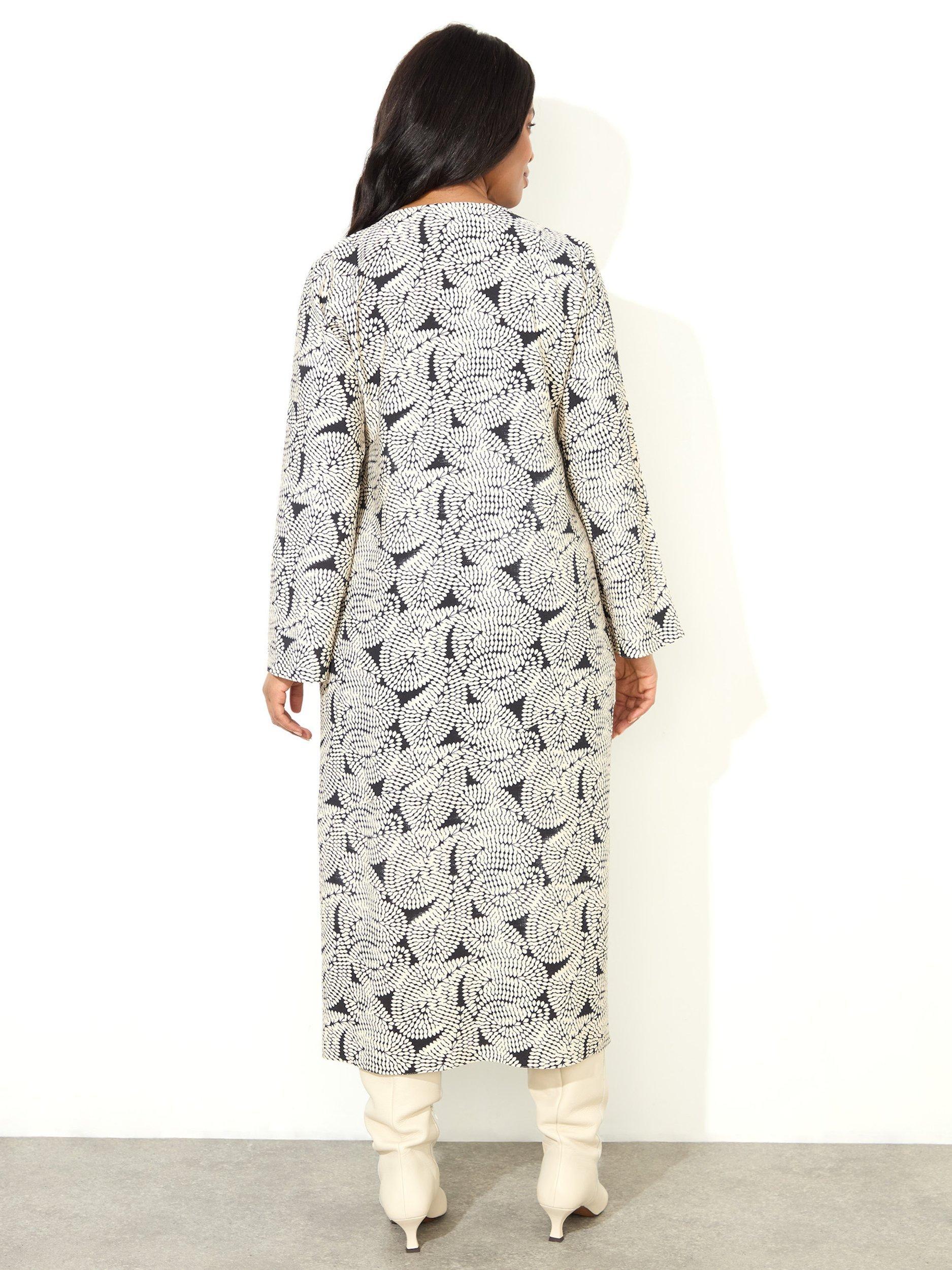 Product image 4 of 4, which shows Live Unlimited Curve Paisley Tie Front Midi Dress, White/Multi, 20