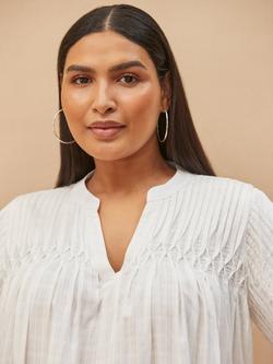 Live Unlimited Ivory Classic Long Sleeved Pintuck Blouse - view 2, Natural