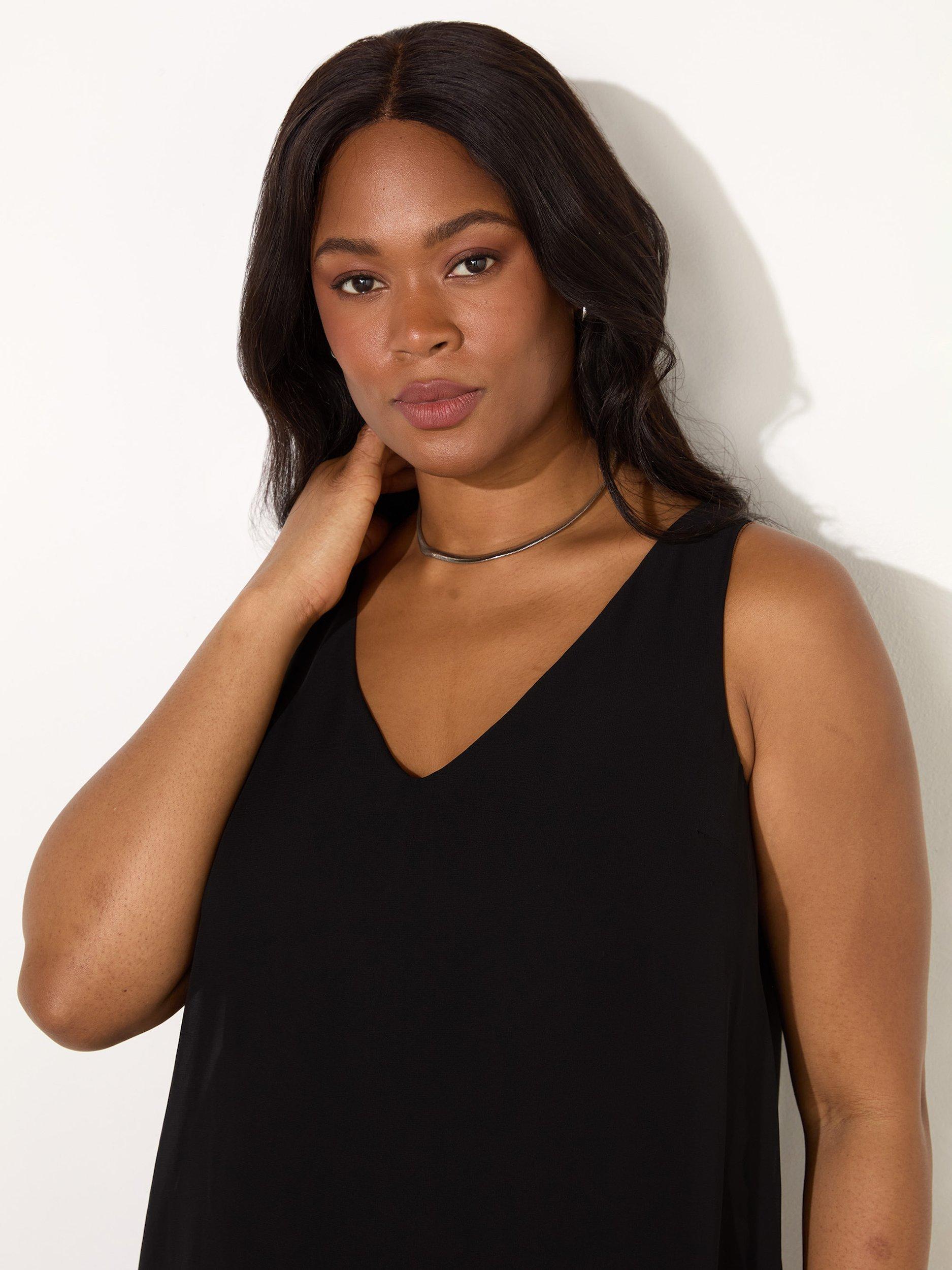 Product image 3 of 4, which shows Live Unlimited V-Neck Vest, Black, 18