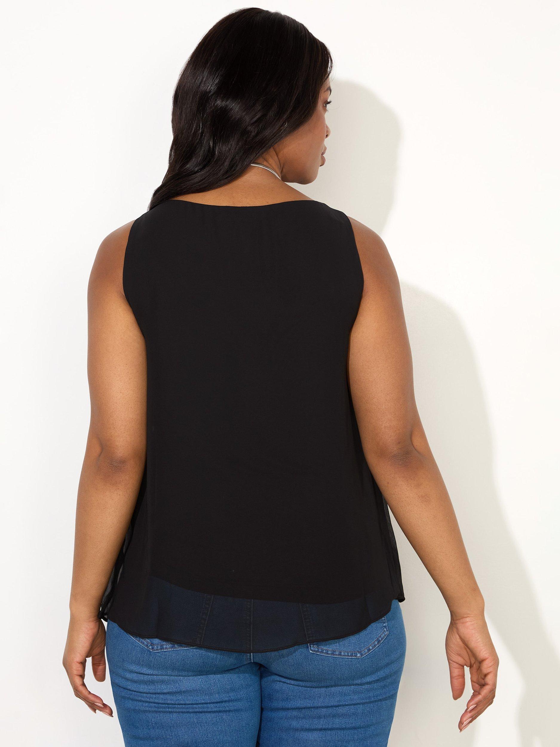 Product image 4 of 4, which shows Live Unlimited V-Neck Vest, Black, 18
