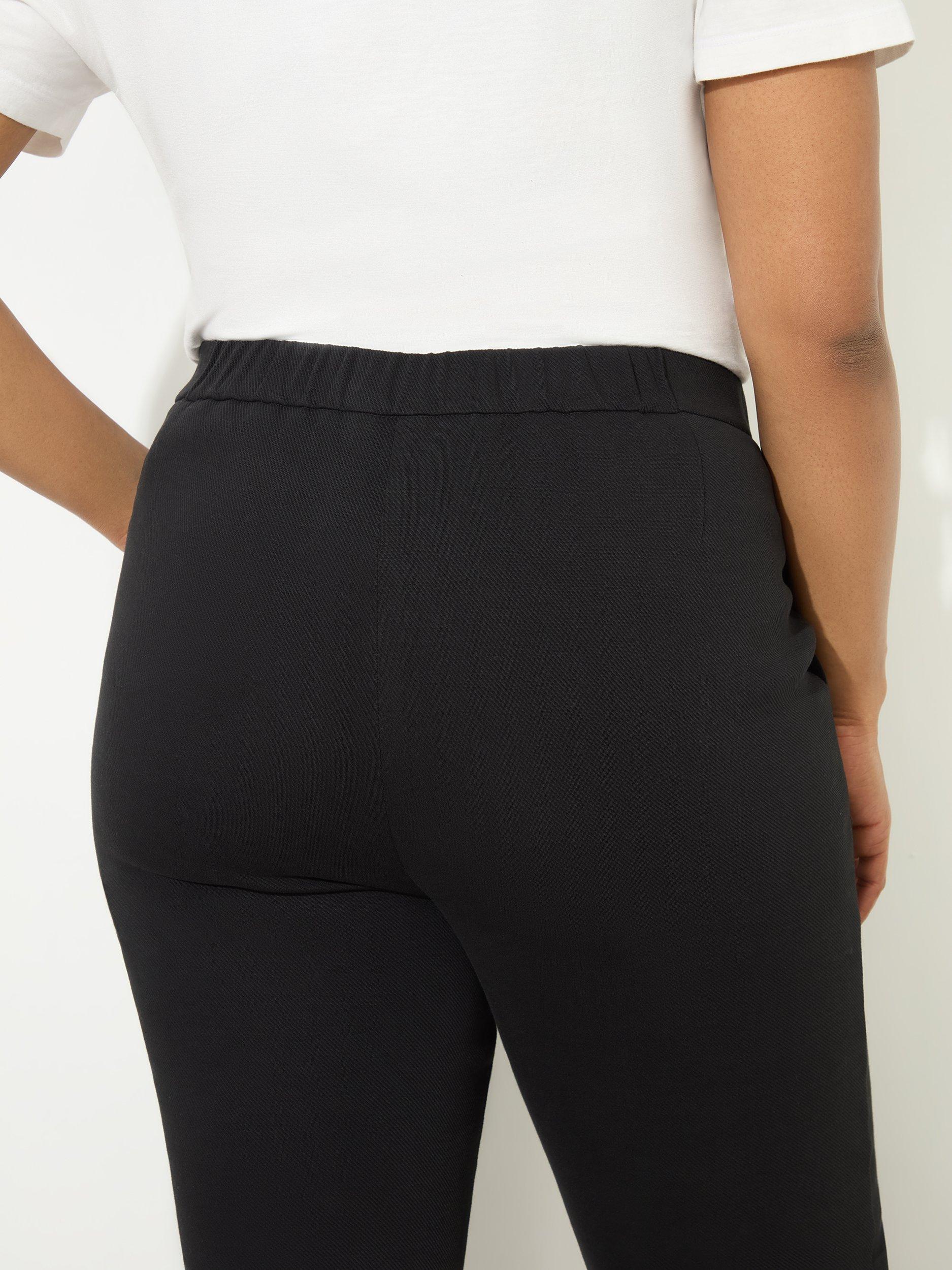 Product image 5 of 5, which shows Live Unlimited Ponte Straight Trousers, Black, 12