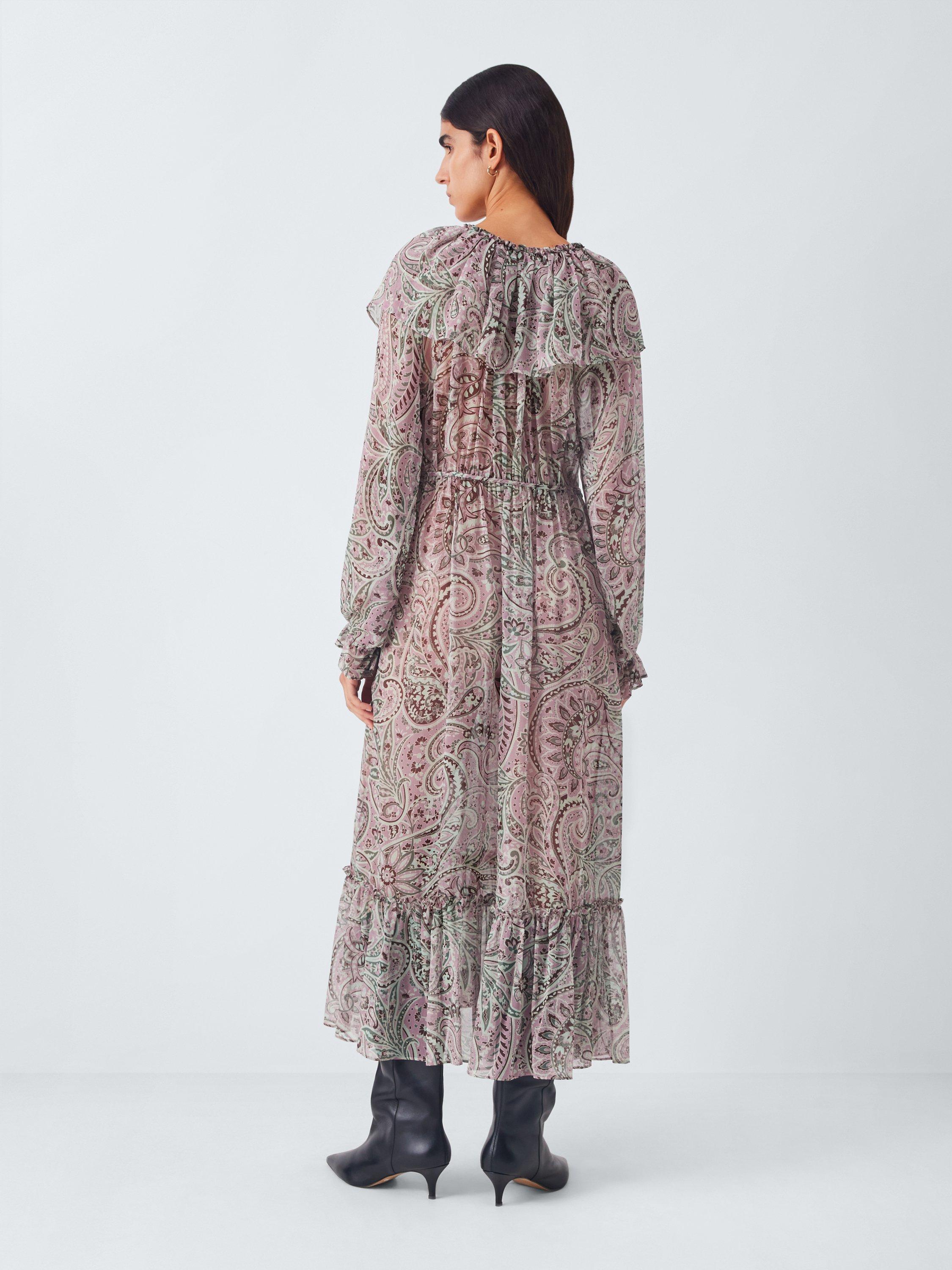 Product image 2 of 7, which shows AND/OR Paisley Maxi Dress, Pink/Multi, 6