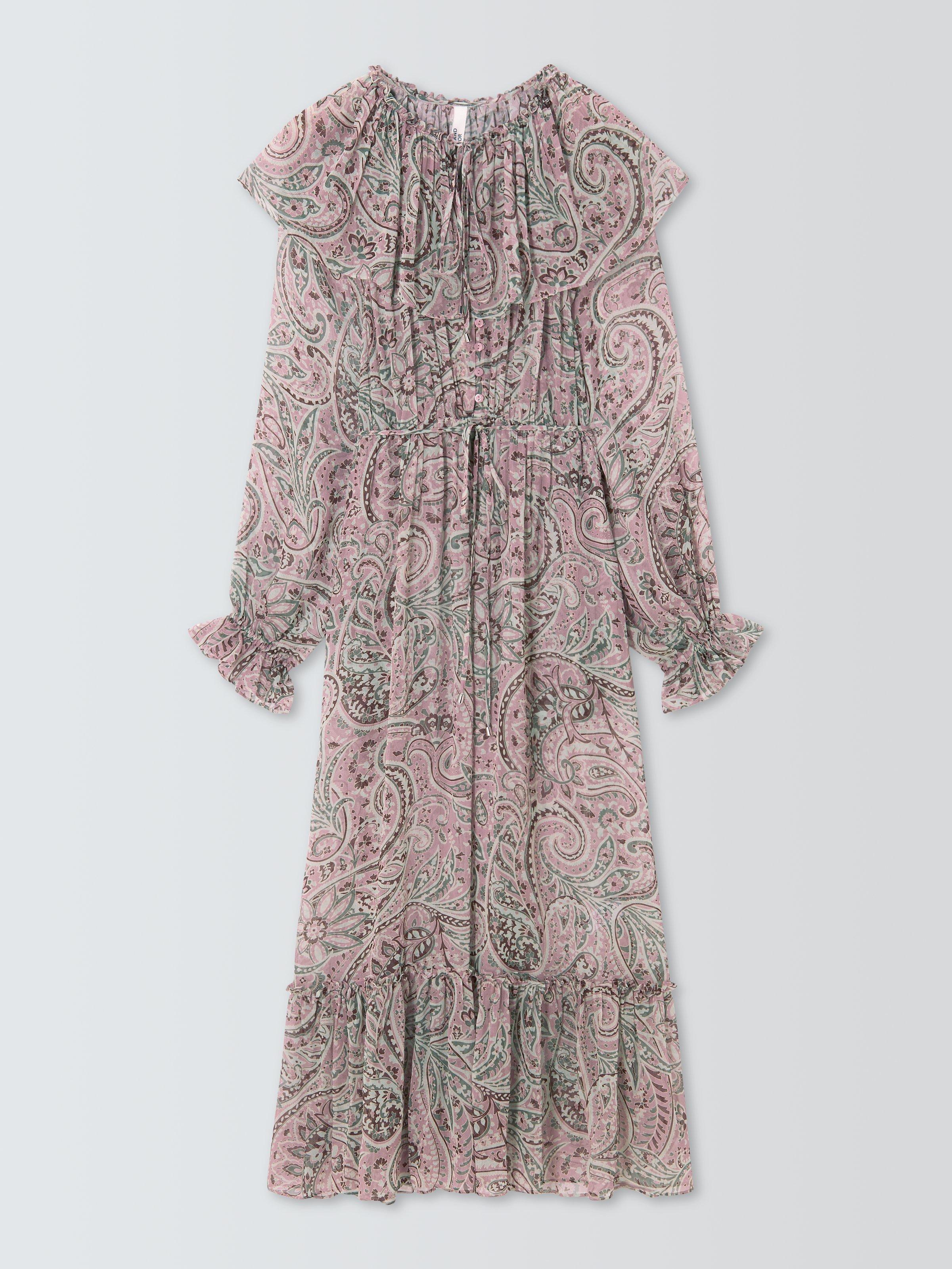 Product image 5 of 7, which shows AND/OR Paisley Maxi Dress, Pink/Multi, 6