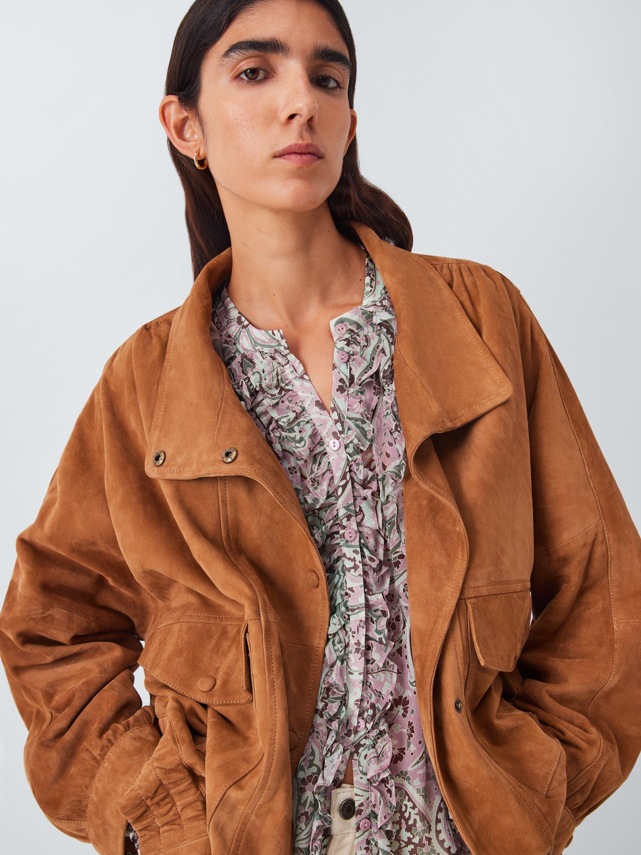 Product image 6 of 6, which shows AND/OR Paisley Ruffle Top, Pink/Multi, 6