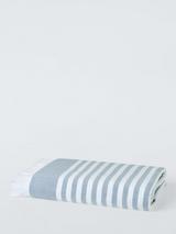 John Lewis Hamman Terry Extra Large Beach Towel, Bluestone