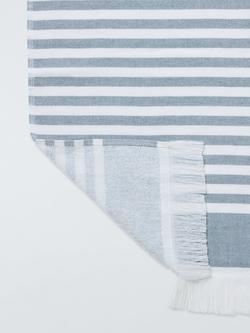 John Lewis Hamman Terry Extra Large Beach Towel, Bluestone - view 2, Bluestone