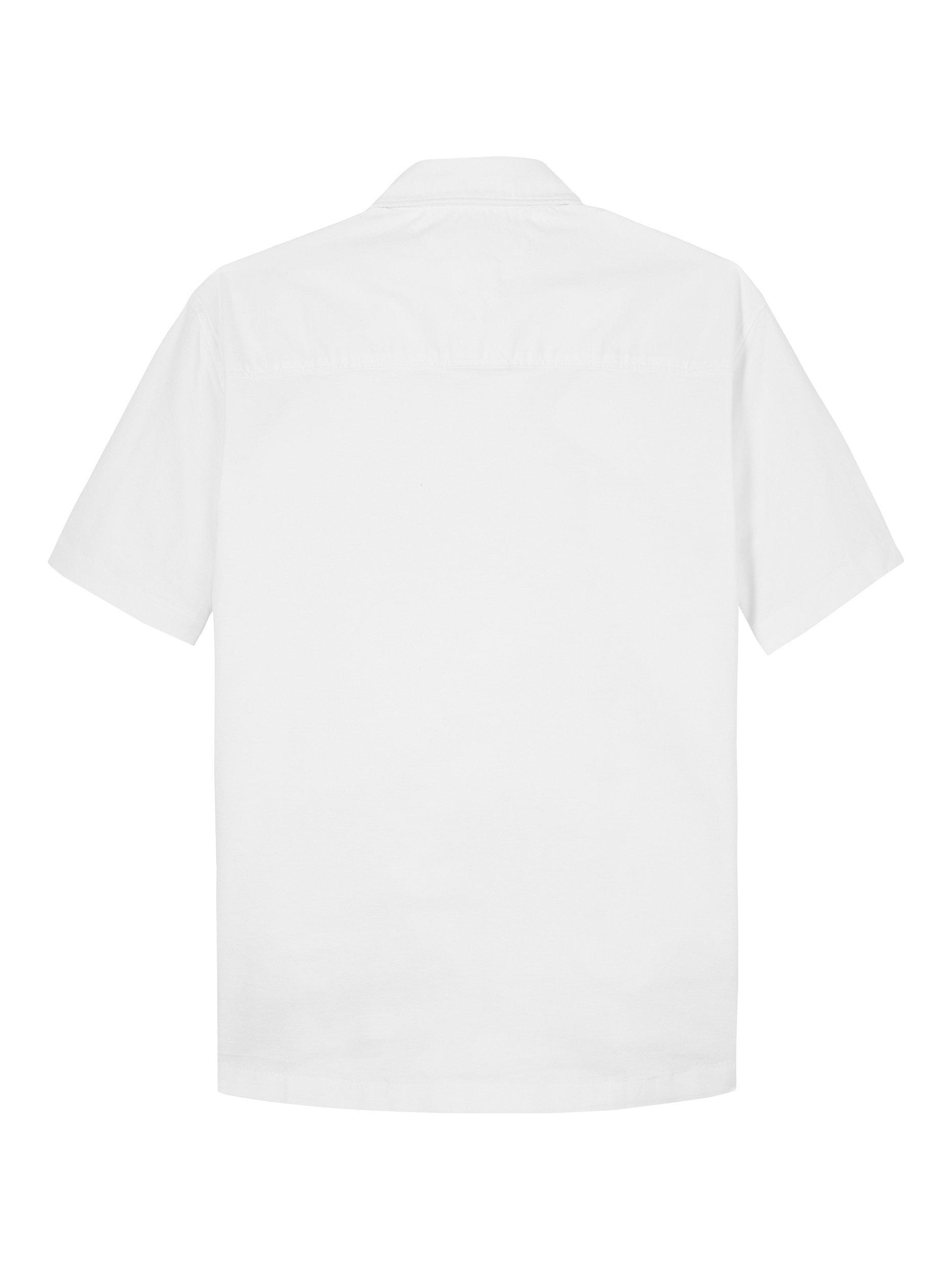 Product image 6 of 6, which shows Tommy Hilfiger Kids' Stretch Oxford Short Sleeve Shirt, White, 3 years