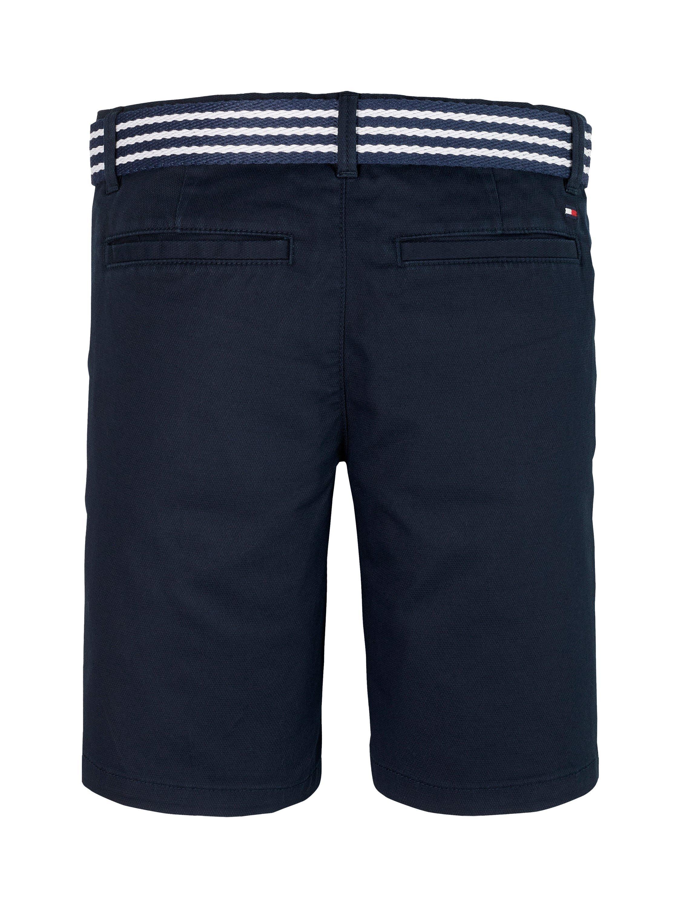 Product image 2 of 3, which shows Tommy Hilfiger Kids' Belted Shorts, Dark Night Navy, 3 years