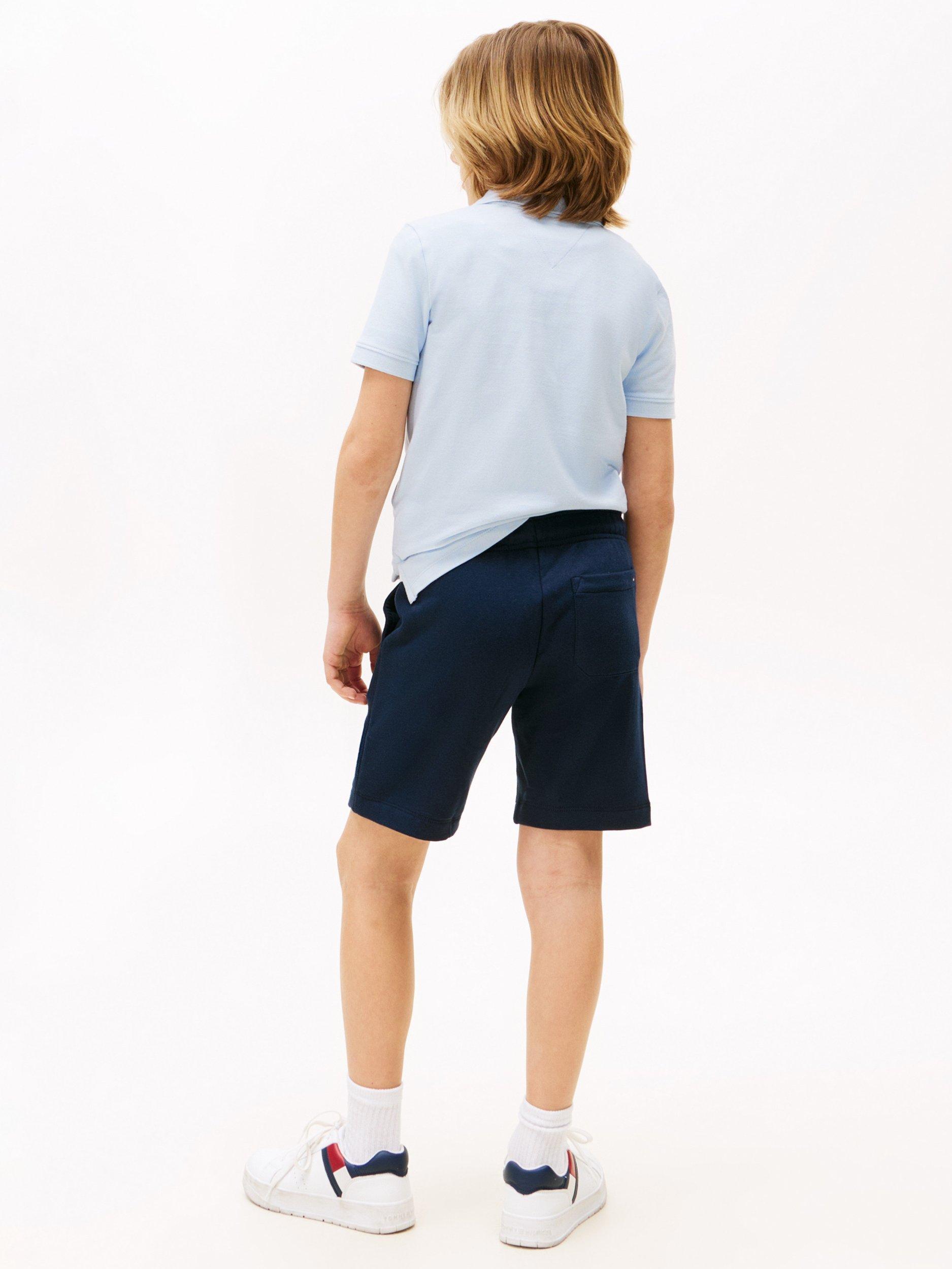 Product image 2 of 5, which shows Tommy Hilfiger Logo Jogger Shorts, Dark Night Navy, 5 years