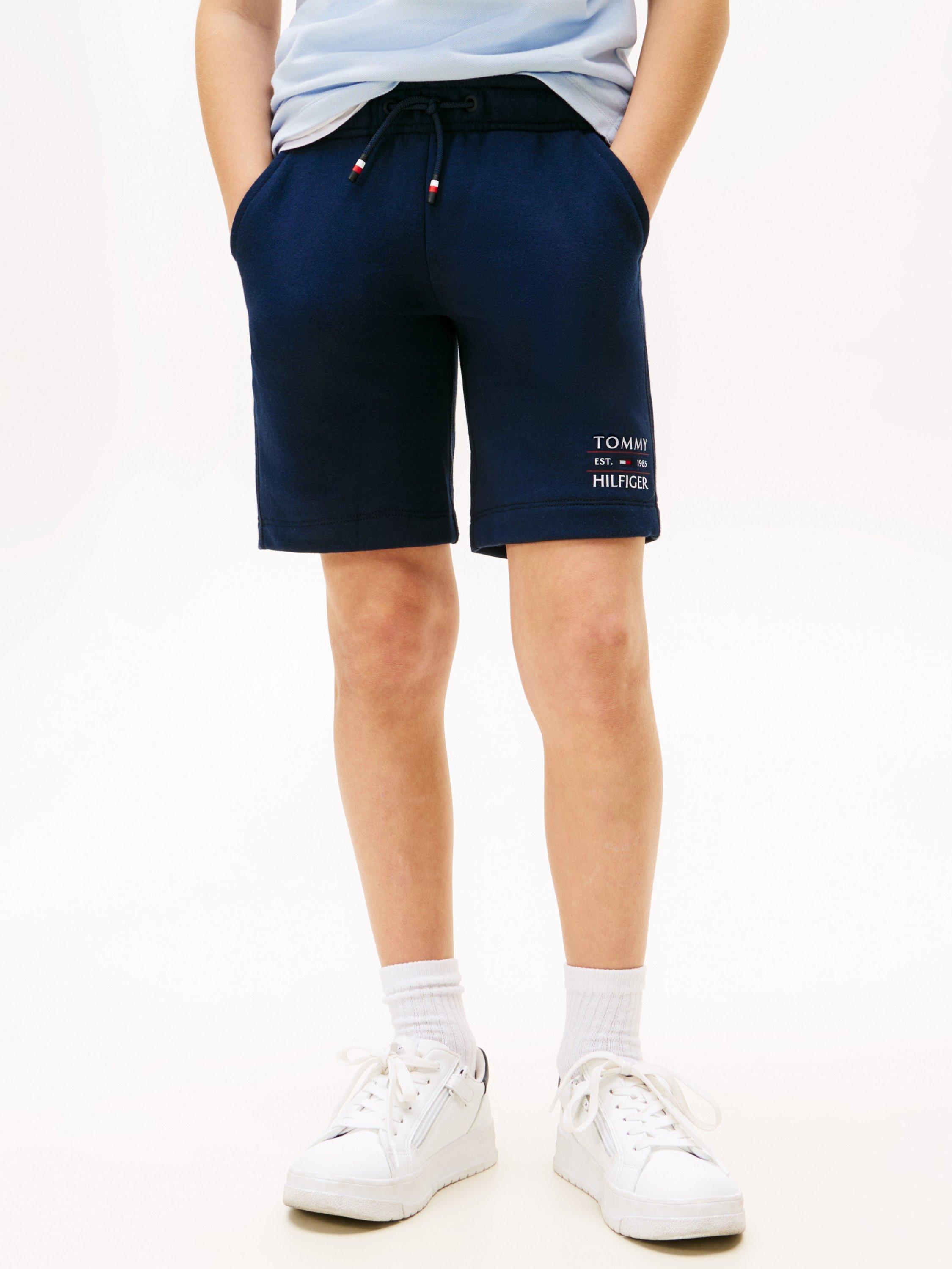 Product image 4 of 5, which shows Tommy Hilfiger Logo Jogger Shorts, Dark Night Navy, 5 years