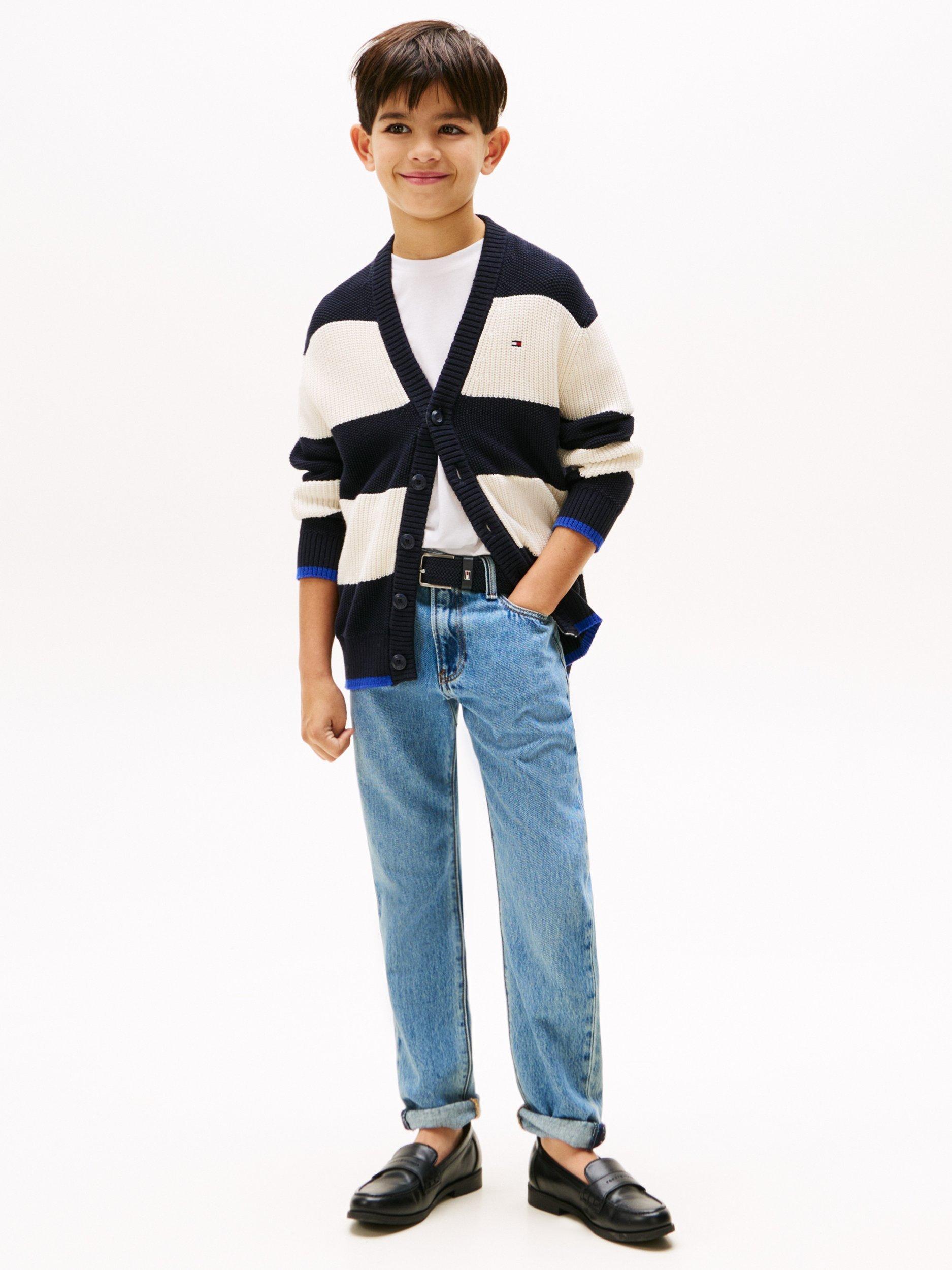 Product image 1 of 6, which shows Tommy Hilfiger Boy's Modern Straight Jeans, Authredcastmid, 4 years