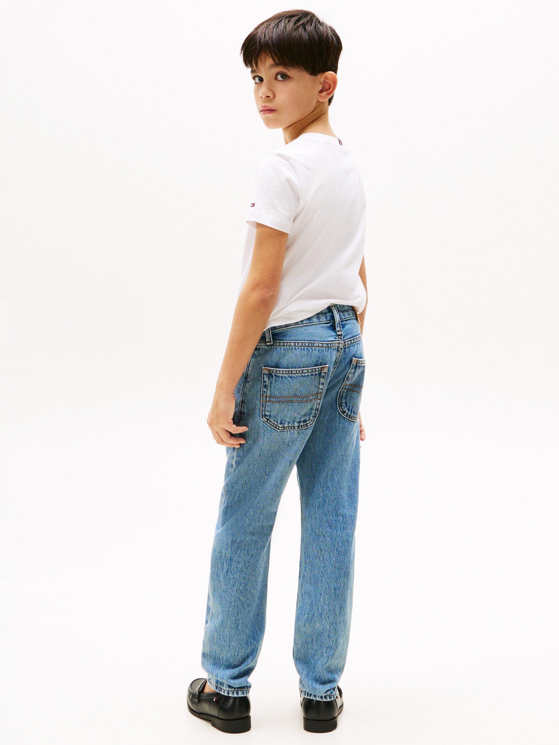 Product image 2 of 6, which shows Tommy Hilfiger Boy's Modern Straight Jeans, Authredcastmid, 4 years