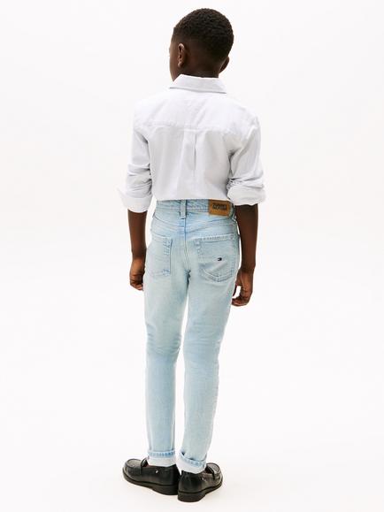 Tommy Hilfiger Kids' Scanton Slim Fit Jeans, Bleach - view 2, Bleach