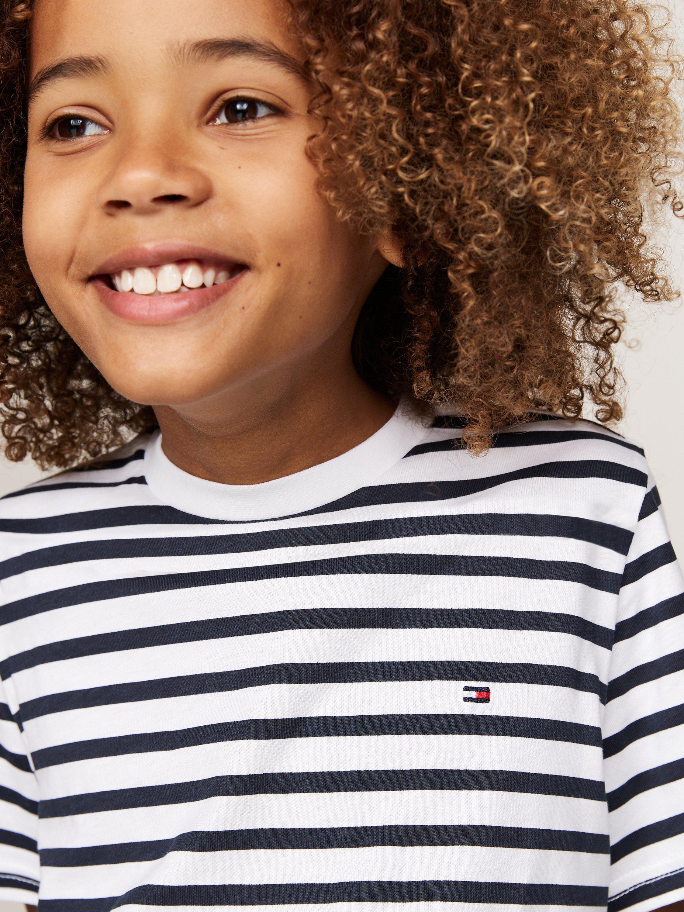 Product image 2 of 7, which shows Tommy Hilfiger Kids' Cotton T-Shirt, Pack of 2, Multi, 8-10 years