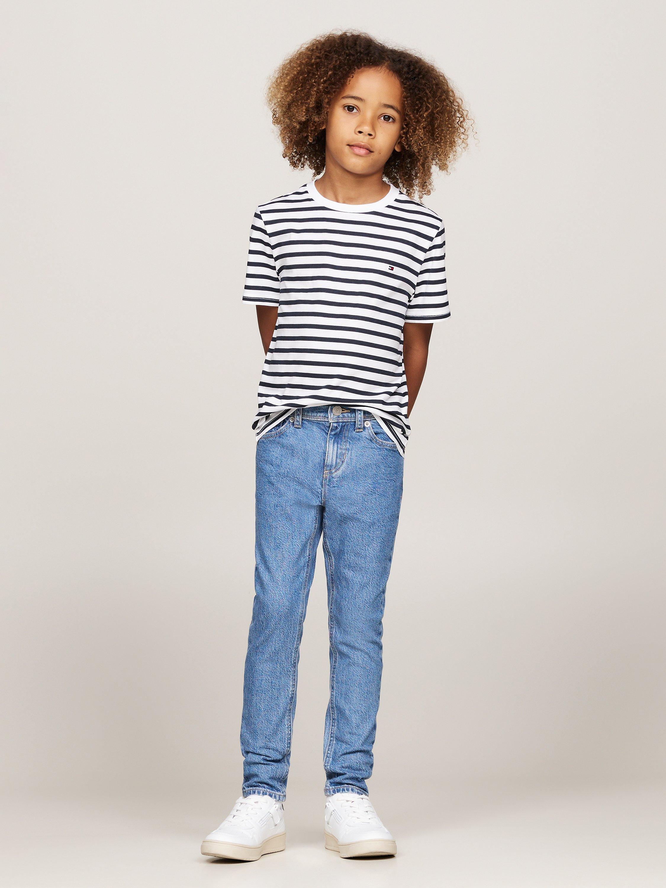 Product image 5 of 7, which shows Tommy Hilfiger Kids' Cotton T-Shirt, Pack of 2, Multi, 8-10 years