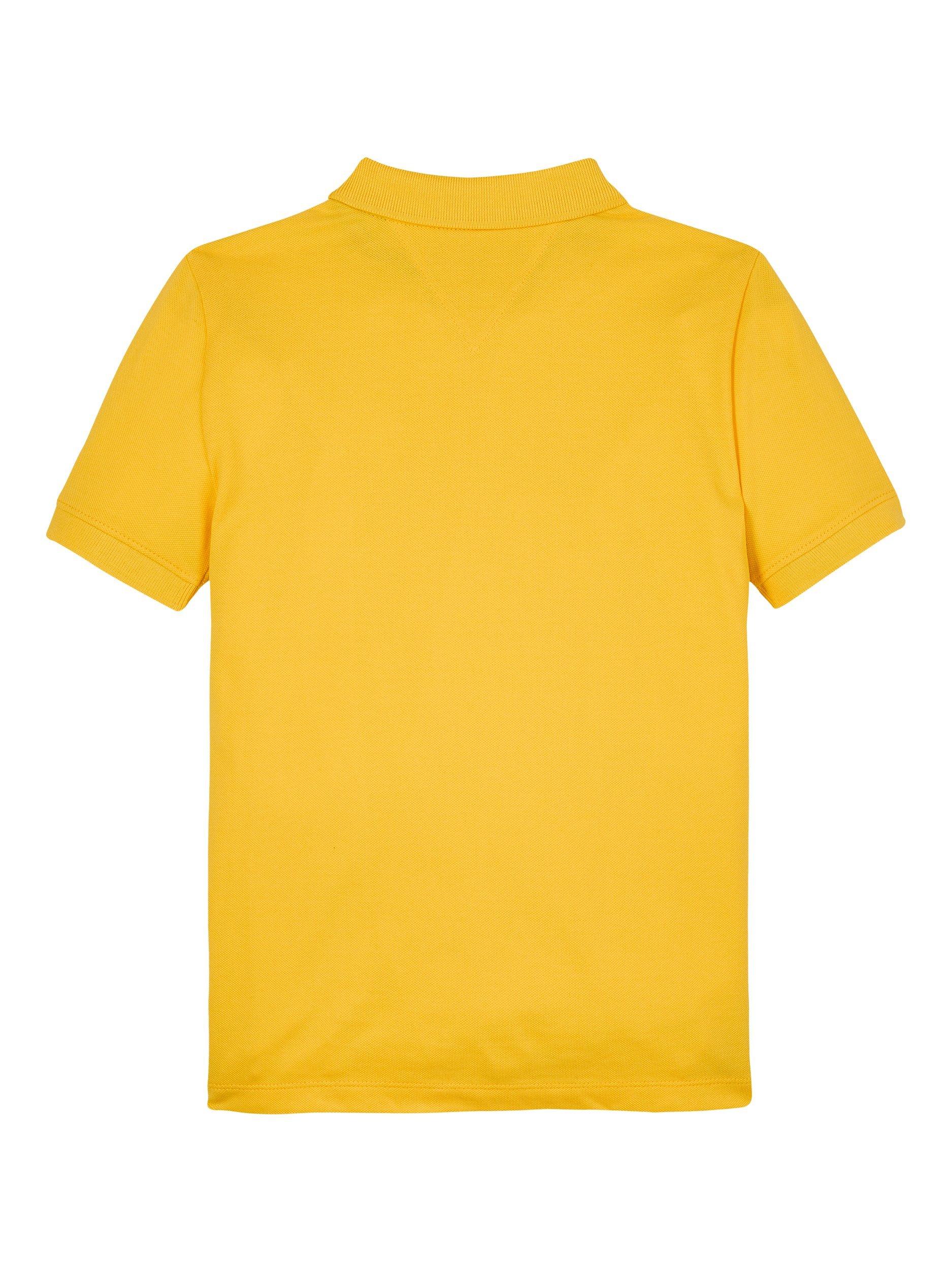 Product image 5 of 5, which shows Tommy Hilfiger Kids' Flag Short Sleeve Polo Shirt, Star Fruit Yellow, 16 years