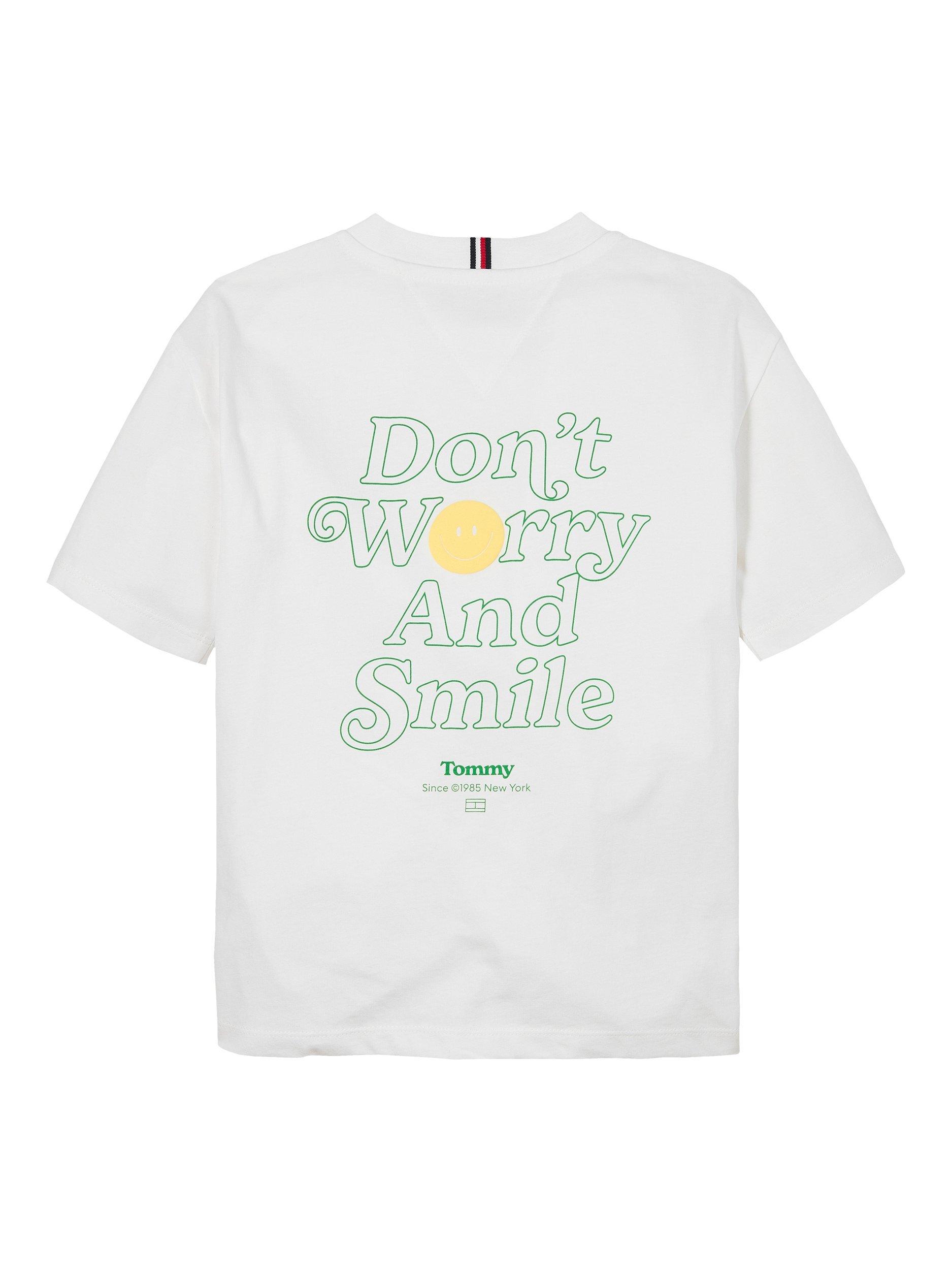 Product image 5 of 6, which shows Tommy Hilfiger Kids' Graphic Print T-Shirt, White, 12 years