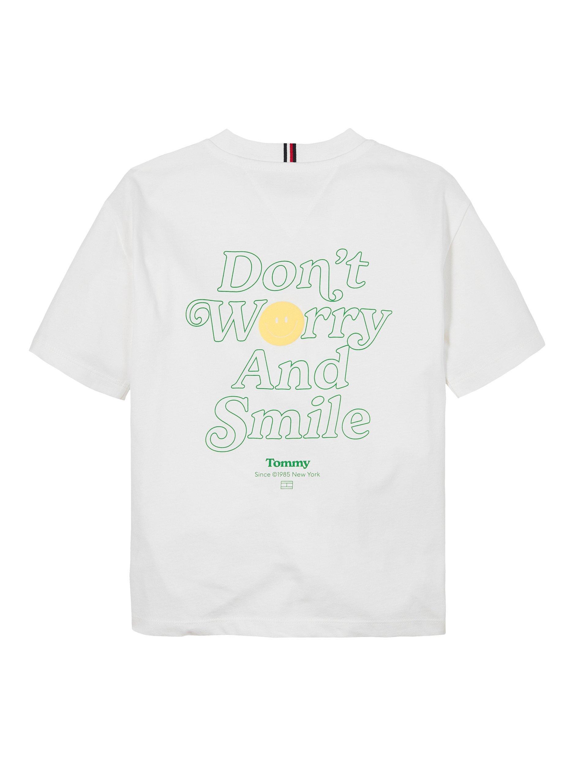 Product image 6 of 6, which shows Tommy Hilfiger Kids' Graphic Print T-Shirt, White, 12 years