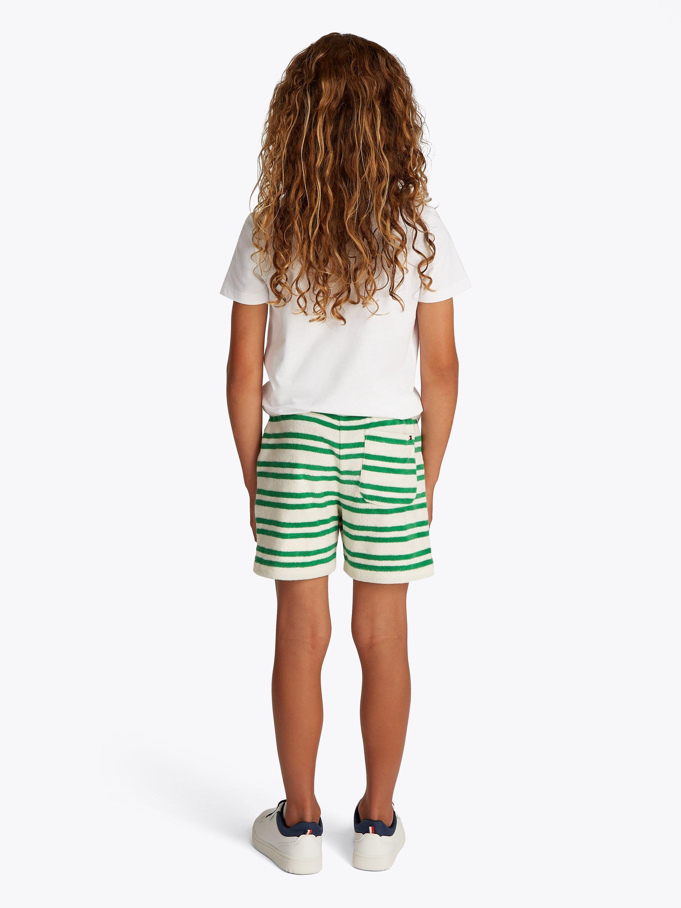 Product image 4 of 4, which shows Tommy Hilfiger Kids' Stripe Pocket T-Shirt, White, 5 years