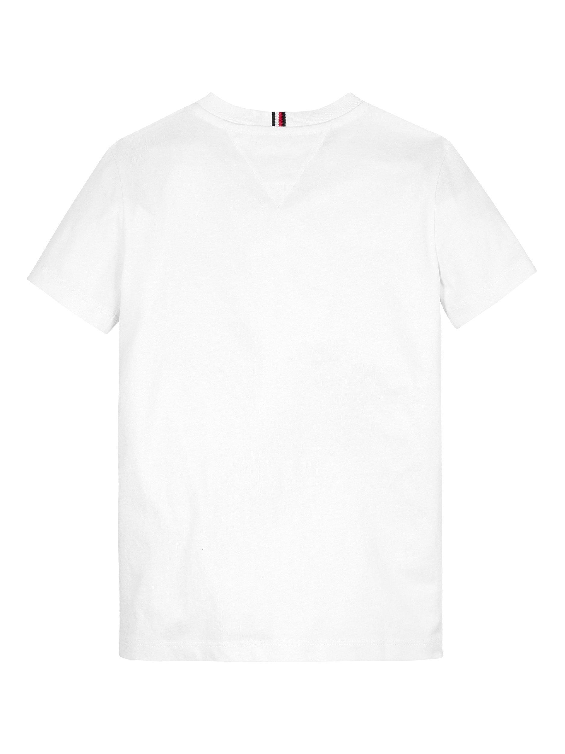 Product image 2 of 4, which shows Tommy Hilfiger Kids' Stripe Pocket T-Shirt, White, 5 years