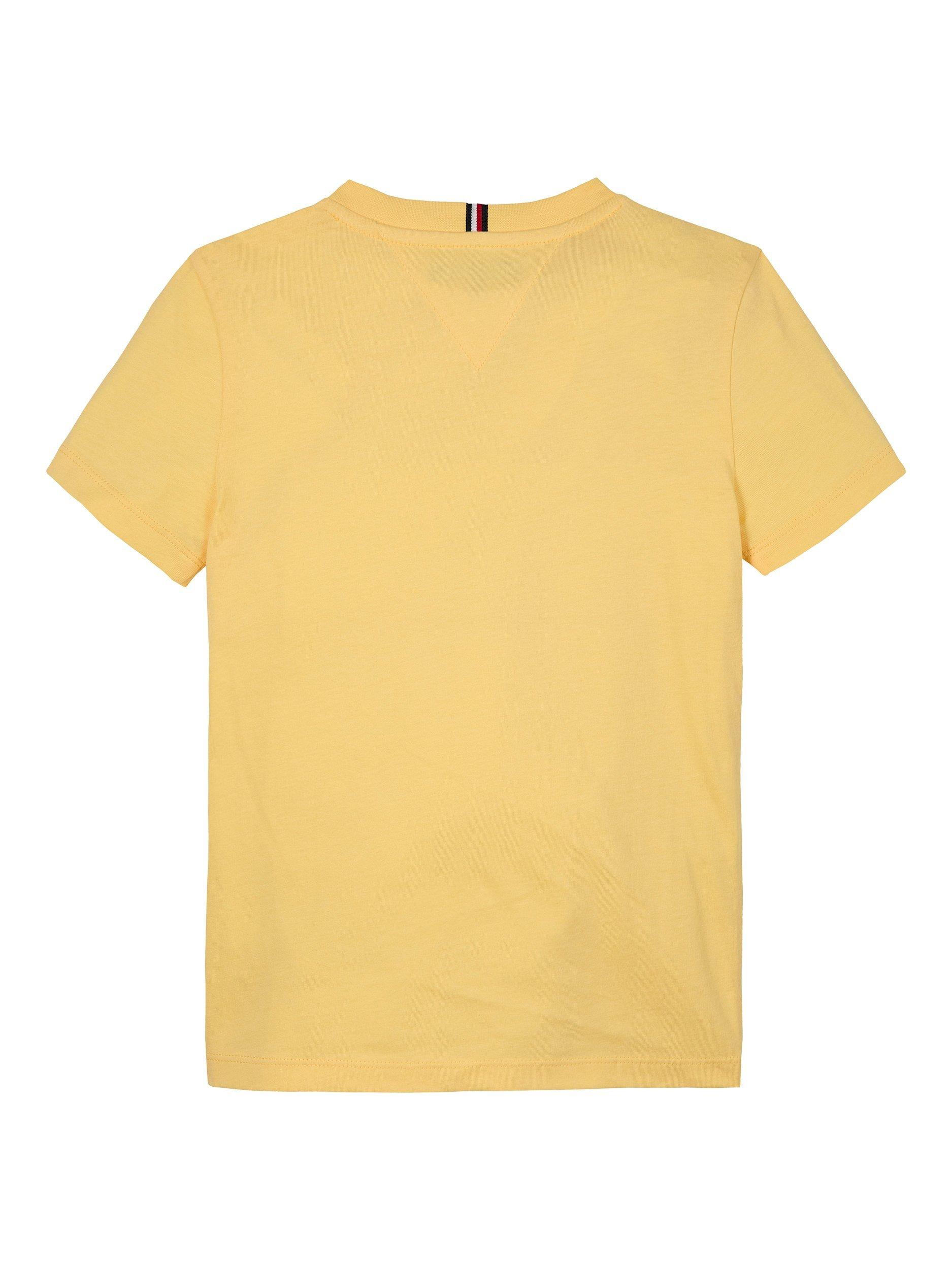 Product image 5 of 5, which shows Tommy Hilfiger Kids' Logo Crew Neck T-Shirt, Citronella/Multi, 4 years