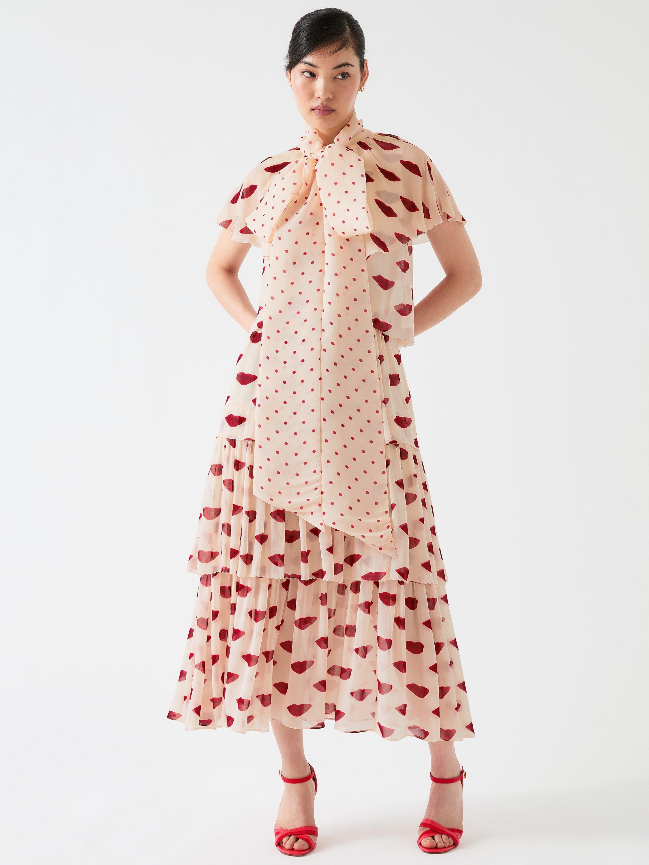 L.K.Bennett Royal Ascot Mona Cape, Red