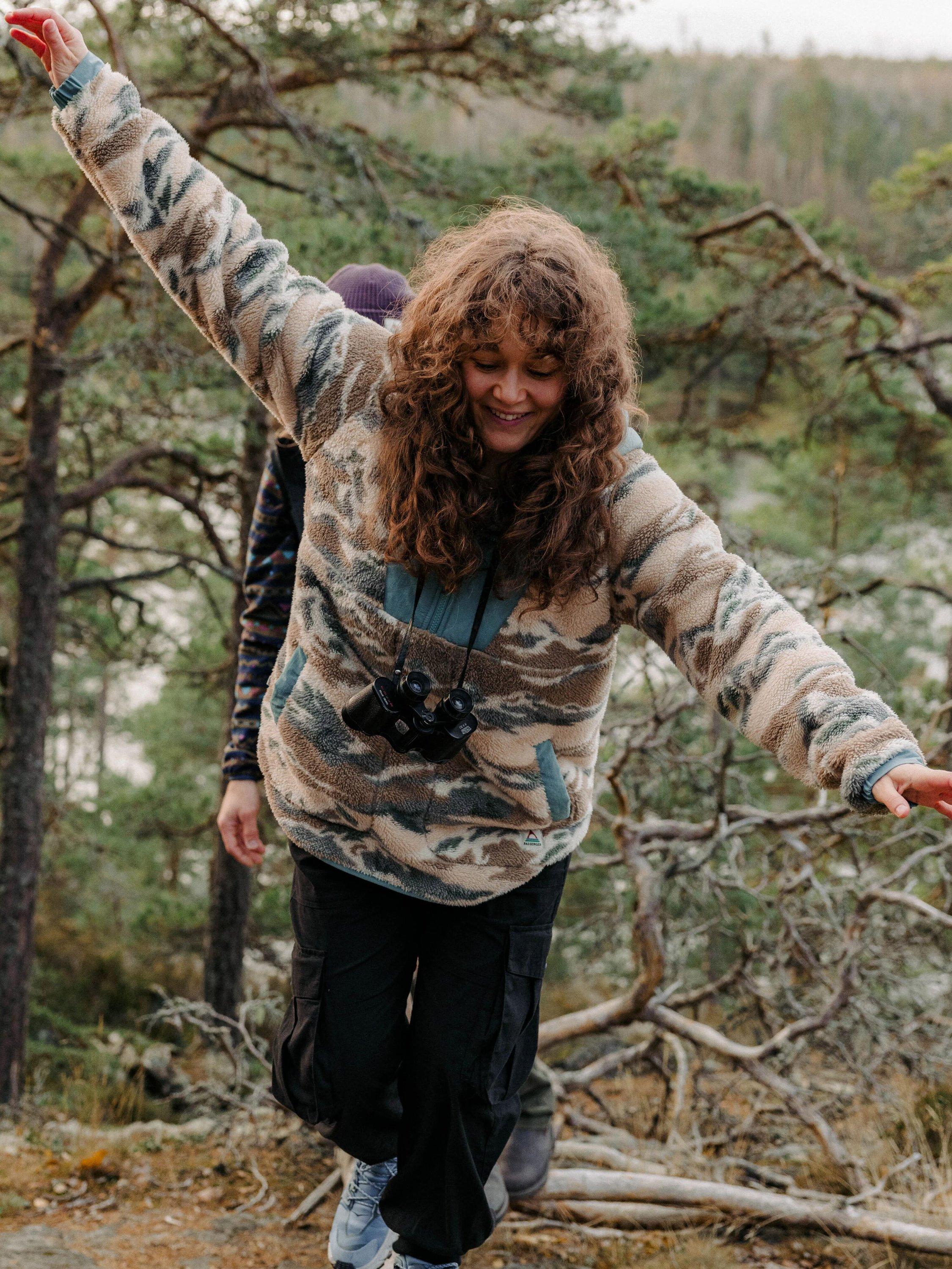Product image 2 of 8, which shows Passenger Beaumont Camouflage Hooded Fleece, Multi, XS