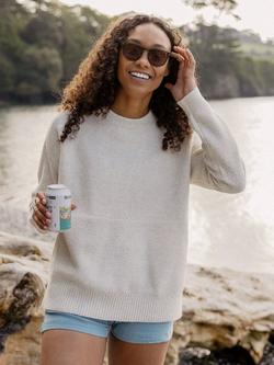 Passenger Cove Cotton Blend Knit Jumper, White